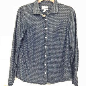 J. Crew Lightweight Polka Dot Chambray Shirt